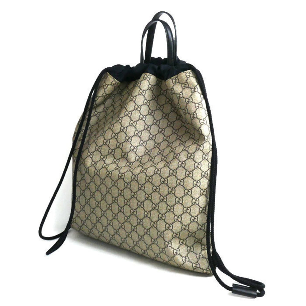 Gucci Cat Tan Drawstring Angry Backpack - image 1